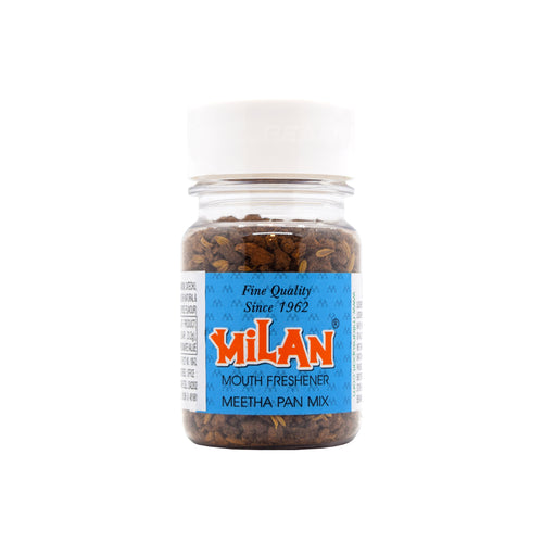 MILAN MEETHA - Mouth Freshener - 1 Bottle (70g) - Crisp, Cool & Sweet Taste - Cleans Your Mouth - Contains Traditional Ingredients - No Supari