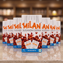 Load image into Gallery viewer, Milan Sugandhi Supari 10 Boxes Store Pack (Wholesale)- 24 Sachet per Box - Fine Quality since 1962