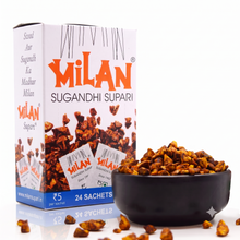 Load image into Gallery viewer, Milan Sugandhi Supari 10 Boxes Store Pack (Wholesale)- 24 Sachet per Box - Fine Quality since 1962