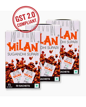 Load image into Gallery viewer, Milan Sugandhi Supari - 3 Boxes (50 sachets per box) - Original Flavour - Single Serving Sachets - Fine Quality Since 1962 - FREE SHIPPING
