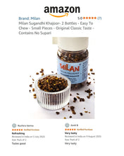 Load image into Gallery viewer, Milan Sugandhi Khajoor 75g - Easy To Chew - Small Pieces - Original Classic Taste - Contains No Supari - 1 Bottle