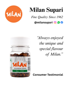 Milan Sugandhi Supari - 4 Bottles (75g each) - Original Classic Flavour - Fine Quality Since 1962 - FREE SHIPPING