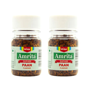 Amrita Supari Paan Flavour - 2 Bottles (75g each) - PAAN FLAVOUR - Soft & Small Pieces - Easy To Chew - Free Shipping