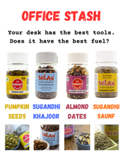 Load image into Gallery viewer, The Office Stash - Desk Fuel : Power Through &amp; Stay Fresh : Pumpkin Seeds : Almond Dates : Saunf : Khajoor