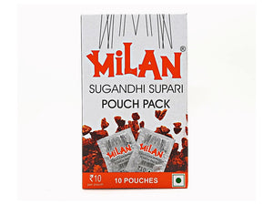 Milan Sugandhi Supari - 3 Boxes (10 Pouches / Box) - Original Classic Flavour  - Fine Quality Since 1962