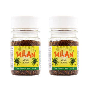 Milan Kesari Supari - 2 Bottles (75g each) - KESARI FLAVOUR - Soft & Small Pieces - Easy To Chew - Free Shipping