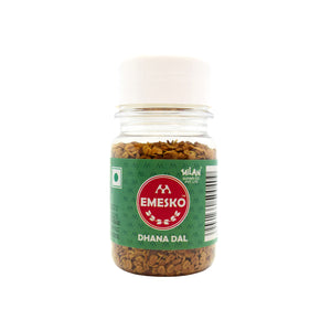 Emesko Dhana Dal - 1 Bottle - Lightly Salted Coriander Seeds - A New Twist on Your Favourite Childhood Snack - Easy to Carry