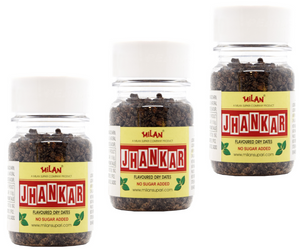 Jhankar Flavoured Dry Dates - 3  Bottles (65g each) - Crunchy, Minty & Sweet - A Standout Flavour - No Added Sugar - No Supari