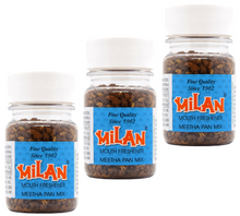 Load image into Gallery viewer, MILAN MEETHA PAN MIX - Crisp, Cool &amp; Sweet Taste - Freshens Your Breath - Cleans Your Mouth - Contains Traditional Ingredients - No Supari - 3 Bottles