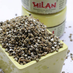 Milan Sugandhi Elaichi Dana - Betel Spice - Minty Fresh -Coated with Silver waraq - Flavoured Cardamom - Elaichi mukhwas